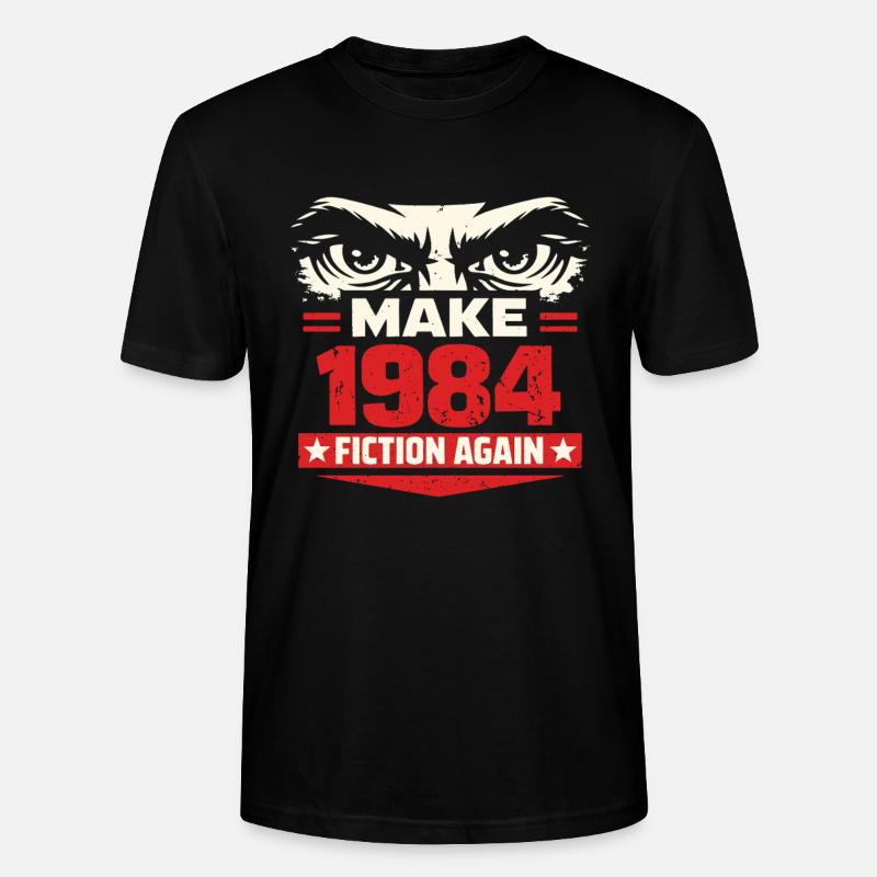 Make 1984 Fiction Again - Stanley/Stella Unisex Bio-T-Shirt CRAFTER - Schwarz
