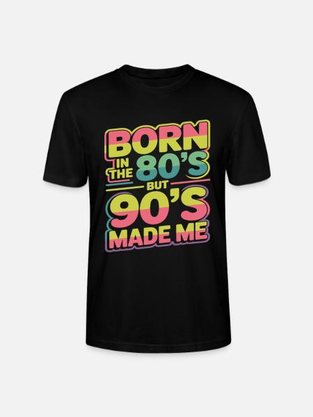 Född på 80-talet Men 90-talet gjorde mig retro - Ekologisk T-shirt CRAFTER unisex från Stanley/Stella - svart