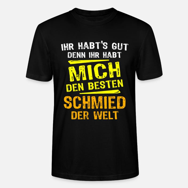 Schmied Geschenk - Stanley/Stella Unisex Bio-T-Shirt CRAFTER - Schwarz