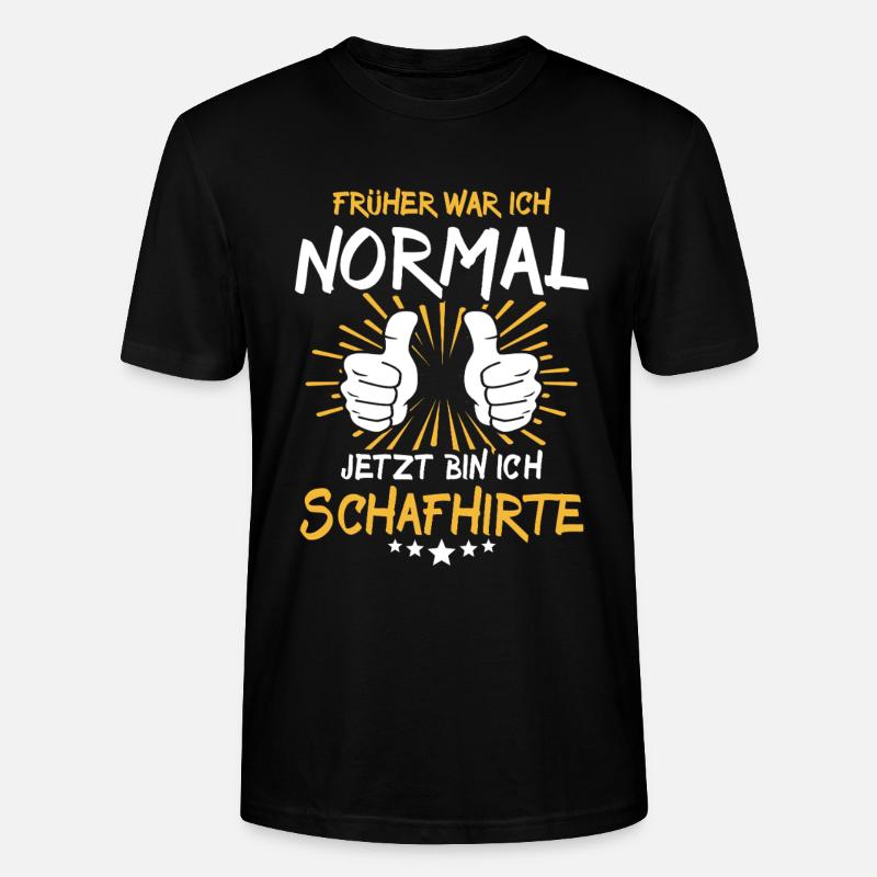 Schafhirte Spruch - Stanley/Stella Unisex Bio-T-Shirt CRAFTER - Schwarz