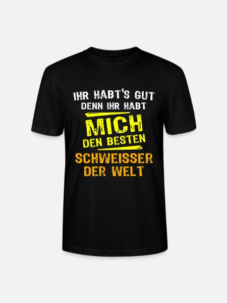 Schweisser Geschenk - Stanley/Stella Unisex Bio-T-Shirt CRAFTER - Schwarz