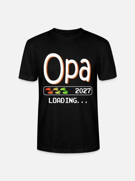 Grandpa-to-be 2027 loading future grandfather - Stanley/Stella CRAFTER Unisex Organic T-Shirt - black