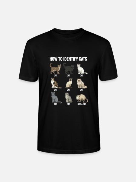 Cat Species Recognition Motif - Stanley/Stella CRAFTER Unisex Organic T-Shirt - black