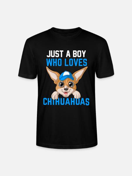 Boy Who Loves Chihuahuas Shirt - Stanley/Stella CRAFTER Unisex Organic T-Shirt - black