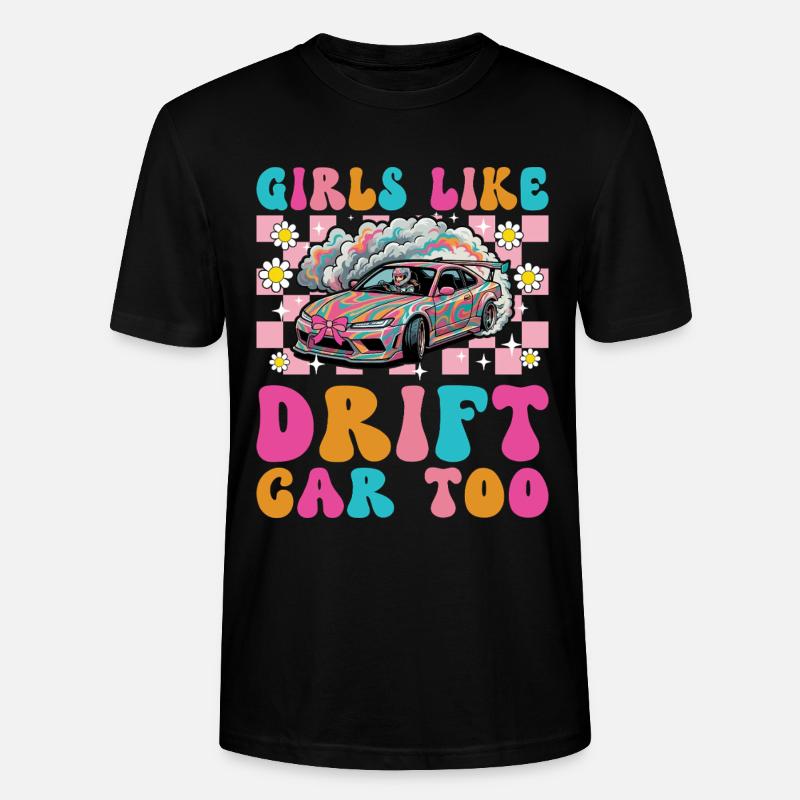 Mädchen mögen auch Driftauto Frauen Mädchen - Stanley/Stella Unisex Bio-T-Shirt CRAFTER - Schwarz