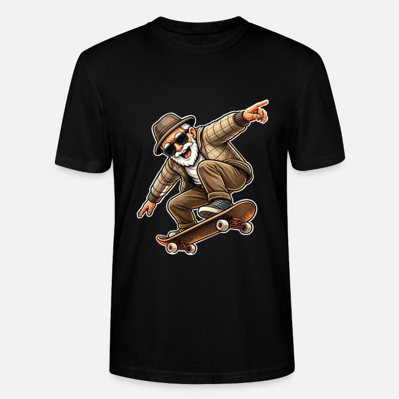 Opa Skateboard - Stanley/Stella Unisex Bio-T-Shirt CRAFTER - Schwarz