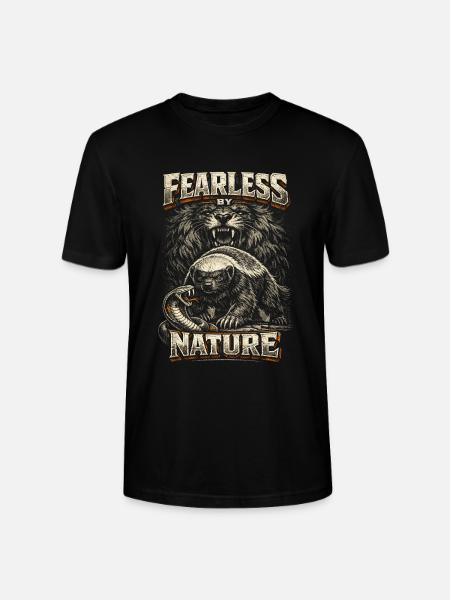 Honey Badger Animal Fearless By Nature - Stanley/Stella CRAFTER Unisex Organic T-Shirt - black