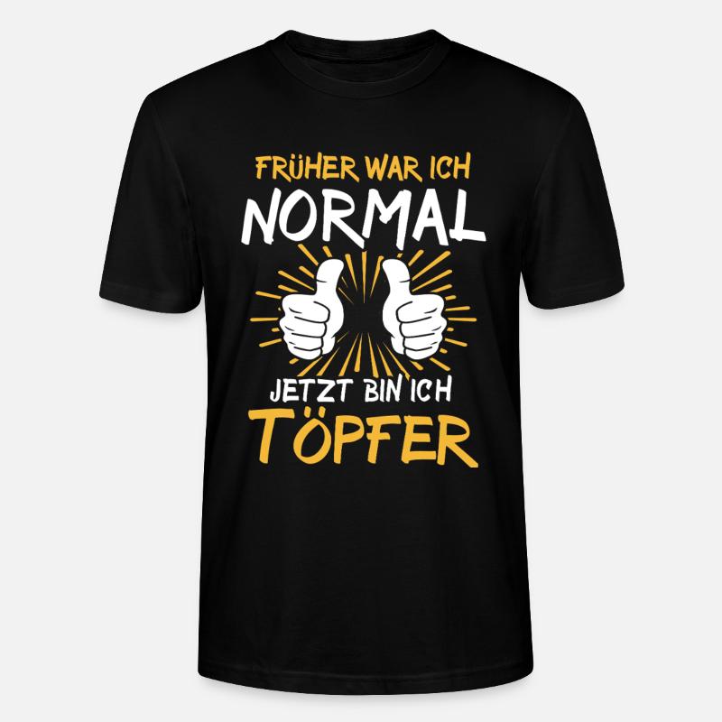 Töpfer Spruch - Stanley/Stella Unisex Bio-T-Shirt CRAFTER - Schwarz