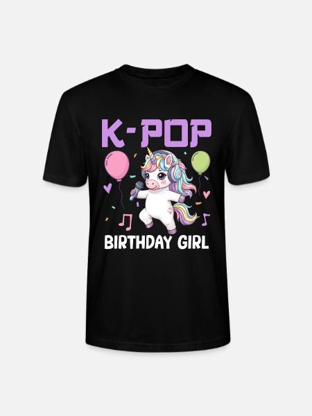 K Pop Birthday Girl - Stanley/Stella CRAFTER Unisex Organic T-Shirt - black