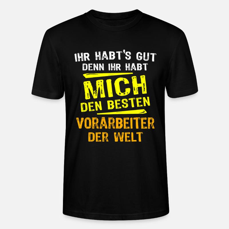 Vorarbeiter Geschenk - Stanley/Stella Unisex Bio-T-Shirt CRAFTER - Schwarz