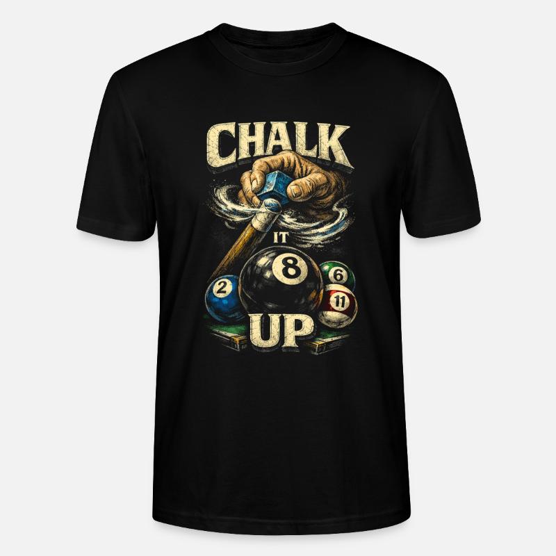 Billard à 8 billes : craie - T-shirt bio CRAFTER Stanley Stella Unisexe - noir