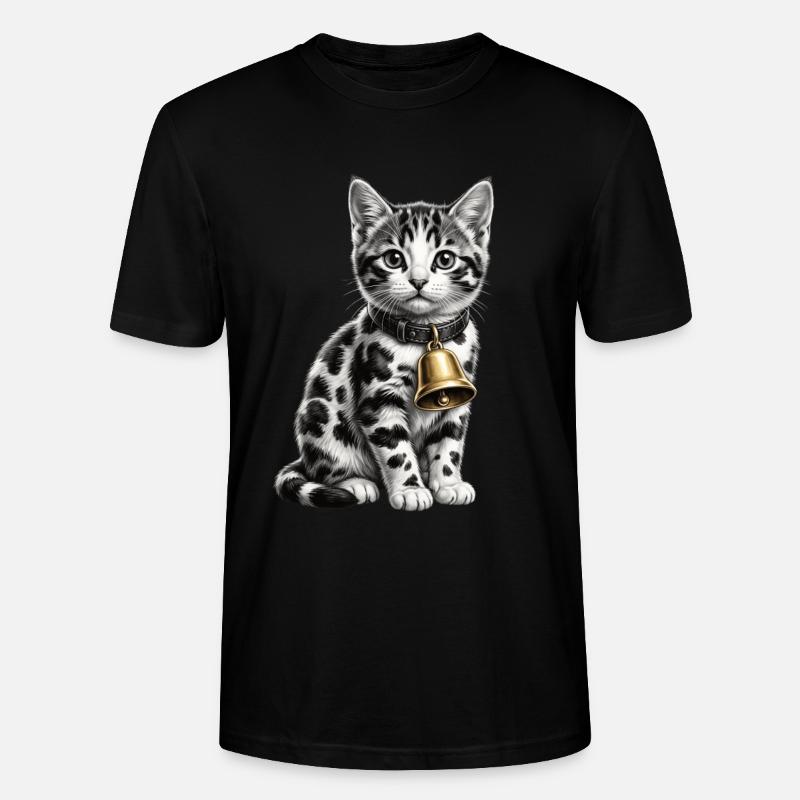 Funny Mixed Cat Cow Pattern - Stanley/Stella CRAFTER Unisex Organic T-Shirt - black
