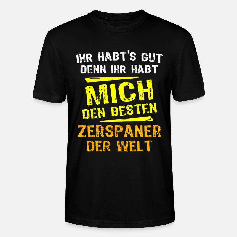 Zerspaner Geschenk - Stanley/Stella Unisex Bio-T-Shirt CRAFTER - Schwarz