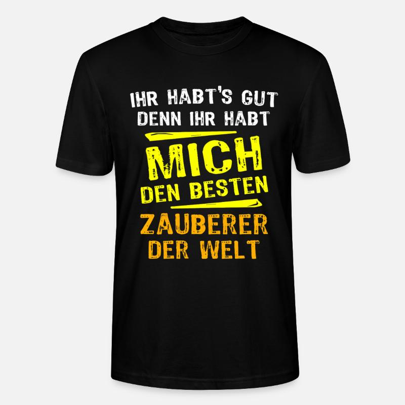 Zauberer Geschenk - Stanley/Stella Unisex Bio-T-Shirt CRAFTER - Schwarz
