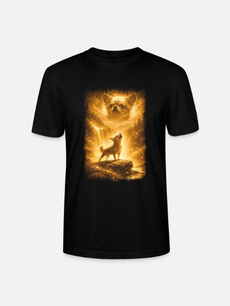 Chihuahua, Moon - Stanley/Stella CRAFTER Unisex Organic T-Shirt - black