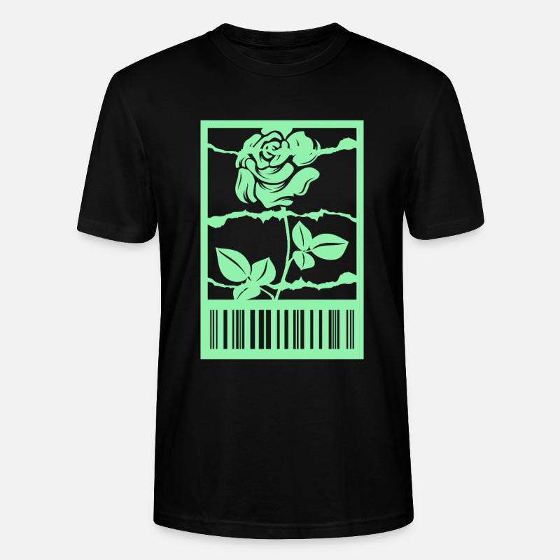 Gothic Rose Stacheldraht Strichcode Urban Style - Stanley/Stella Unisex Bio-T-Shirt CRAFTER - Schwarz
