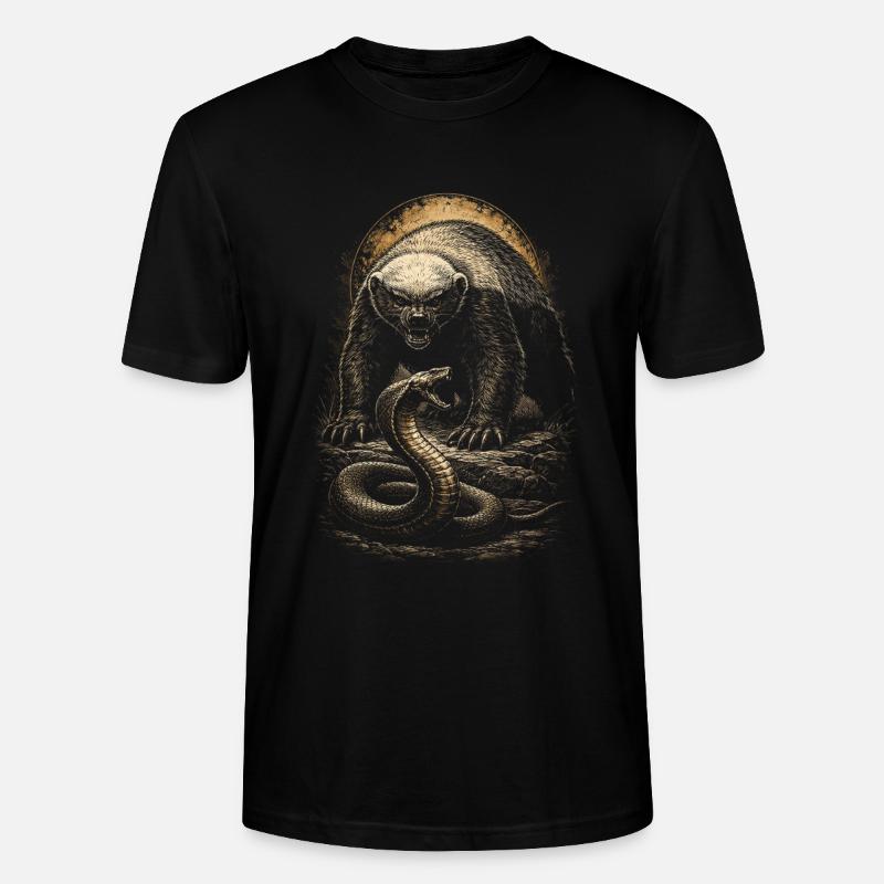 Honigdachs Honey Badger Tier - Stanley/Stella Unisex Bio-T-Shirt CRAFTER - Schwarz
