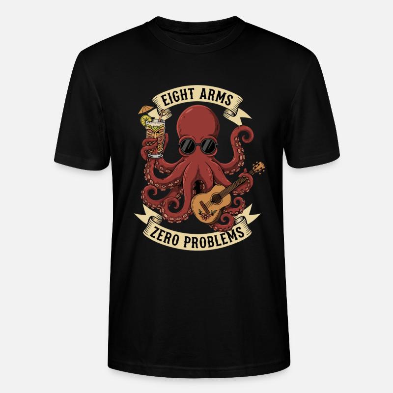 Eight Arms Zero Problems - Stanley/Stella CRAFTER Unisex Organic T-Shirt - black