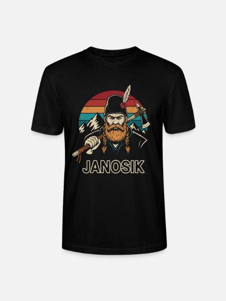 Janosik Polish Highland Legend Retro - Stanley/Stella CRAFTER Unisex Organic T-Shirt - black