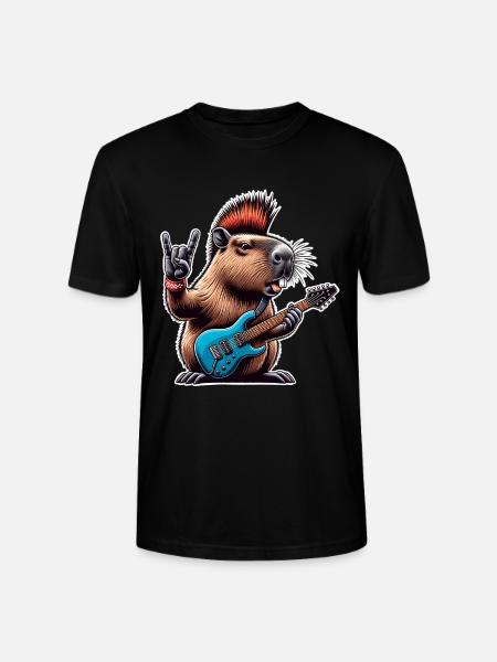 Guitariste électrique Rock N Roll - T-shirt bio CRAFTER Stanley Stella Unisexe - noir