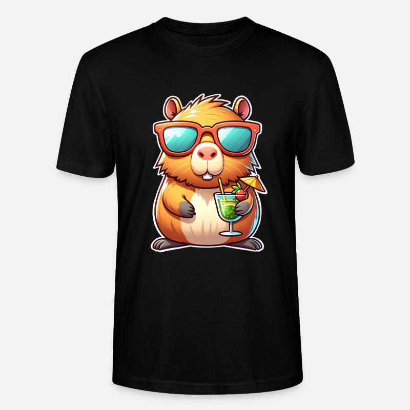 Capybara  - Stanley/Stella Unisex Bio-T-Shirt CRAFTER - Schwarz