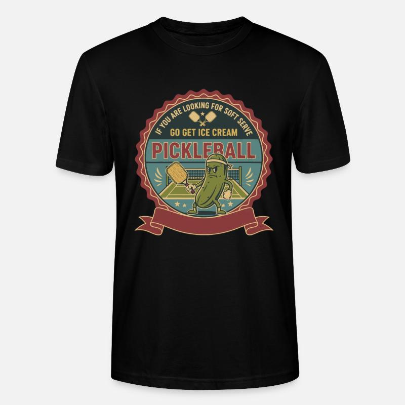 Pickleball-Softeis Go Hol Sahne lustig - Stanley/Stella Unisex Bio-T-Shirt CRAFTER - Schwarz