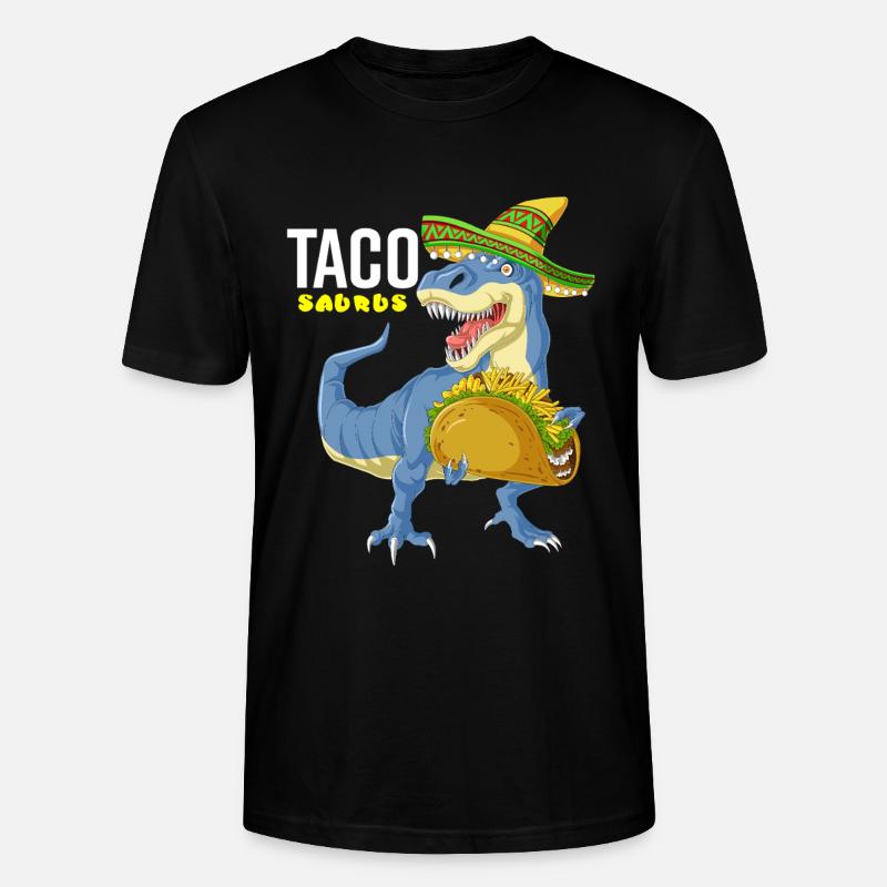 Tacosaurus Cinco De Mayo Hemd - Stanley/Stella Unisex Bio-T-Shirt CRAFTER - Schwarz