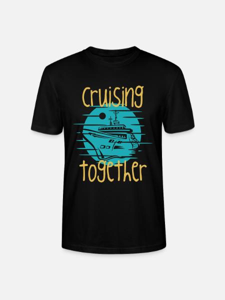 Gemeinsam Kreuzfahrt-Bootsgrafik - Stanley/Stella Unisex Bio-T-Shirt CRAFTER - Schwarz
