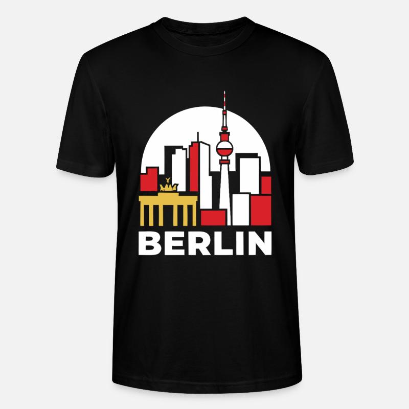 Berlin Skyline Fernsehturm - Stanley/Stella Unisex Bio-T-Shirt CRAFTER - Schwarz