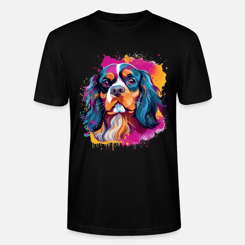 Cavalier King Charles Spaniel Dog - Stanley/Stella Unisex Bio-T-Shirt CRAFTER - Schwarz