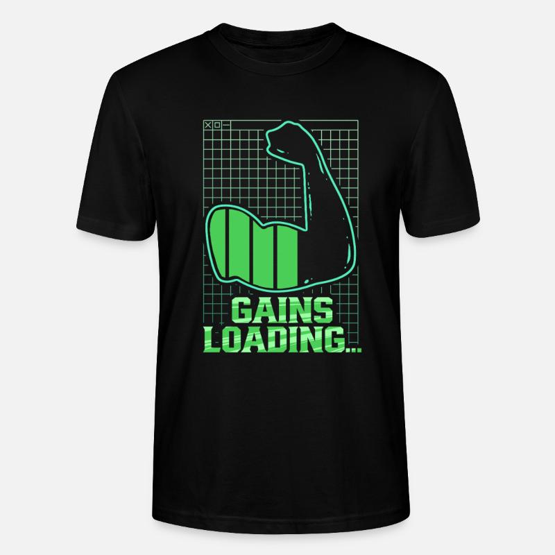 Biceps Biceps Training Gym Gains Loading - Stanley/Stella CRAFTER Unisex Organic T-Shirt - black