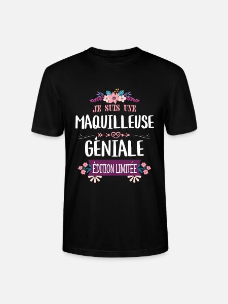 Maquilleuse Géniale Édition Limitée - T-shirt bio CRAFTER Stanley Stella Unisexe - noir