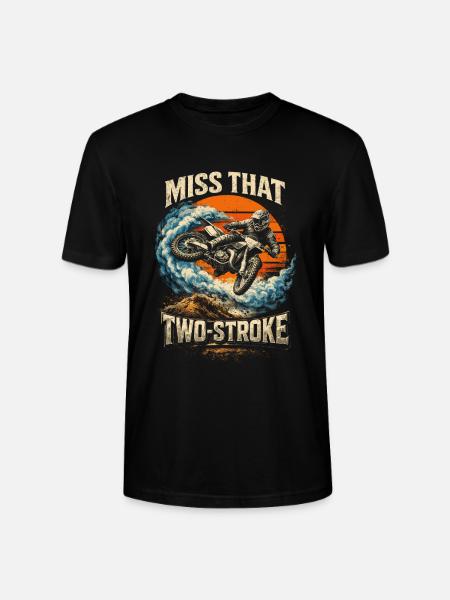 Dirtbike Dirt bike Motocross Missaa kaksitahtinen - Stanley/Stella CRAFTER unisex luomu-t-paita - musta