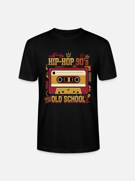 Hip Hop 90s Oldschool Cassette Retro - Stanley/Stella CRAFTER Unisex Organic T-Shirt - black