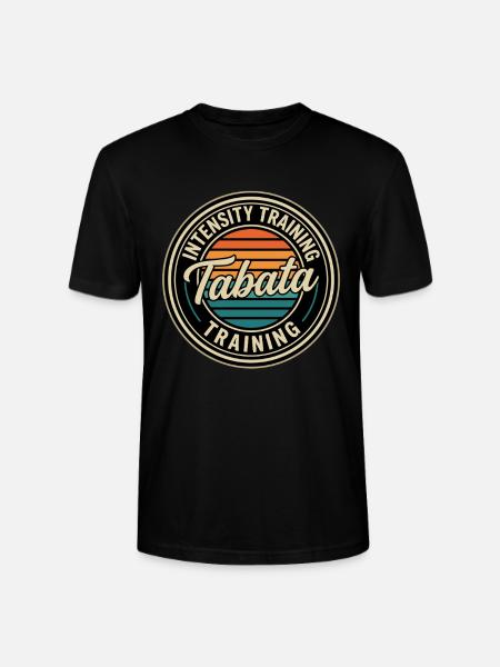 Tabata Training HIIT Fitness - Stanley/Stella CRAFTER Unisex Organic T-Shirt - black