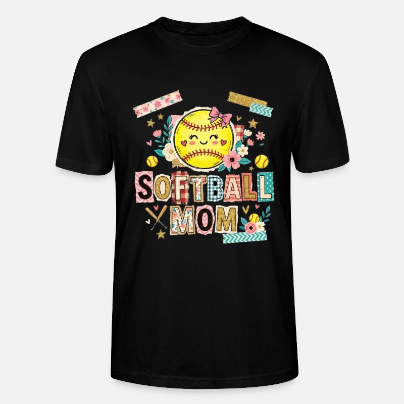 Lösegeldbrief Softball-Mama Mutter - Stanley/Stella Unisex Bio-T-Shirt CRAFTER - Schwarz
