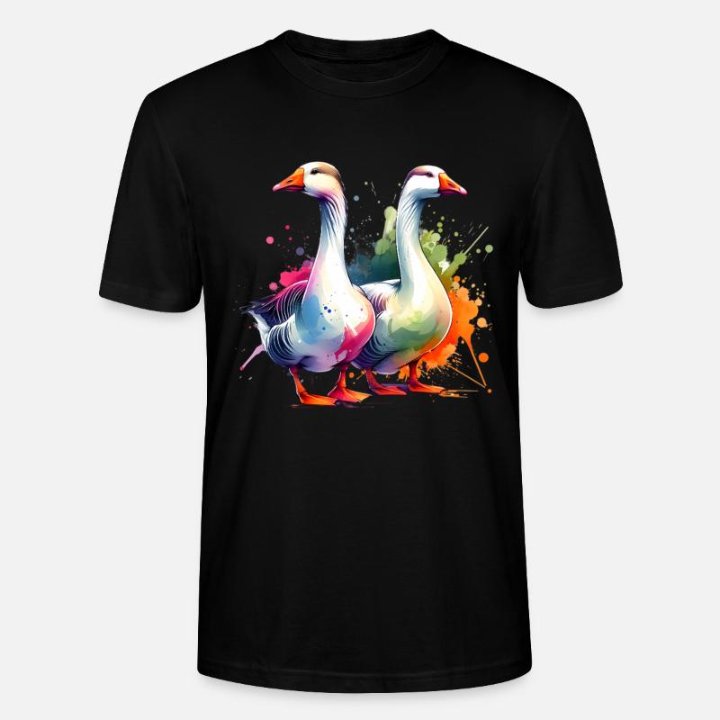 Emdengans Embden Goose - Stanley/Stella CRAFTER Unisex Organic T-Shirt - black