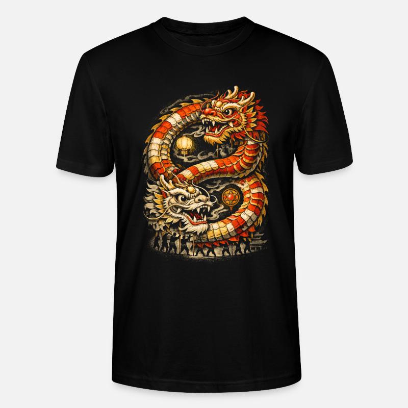 Dragon Dance Drachentanz - Stanley/Stella Unisex Bio-T-Shirt CRAFTER - Schwarz