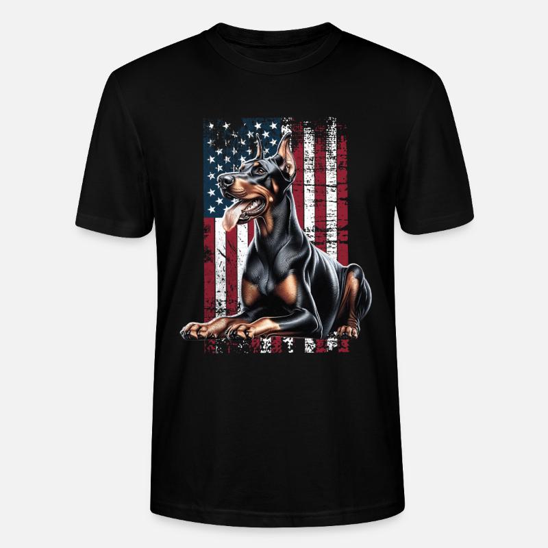 Doberman US Dobermann - Stanley/Stella Unisex Bio-T-Shirt CRAFTER - Schwarz