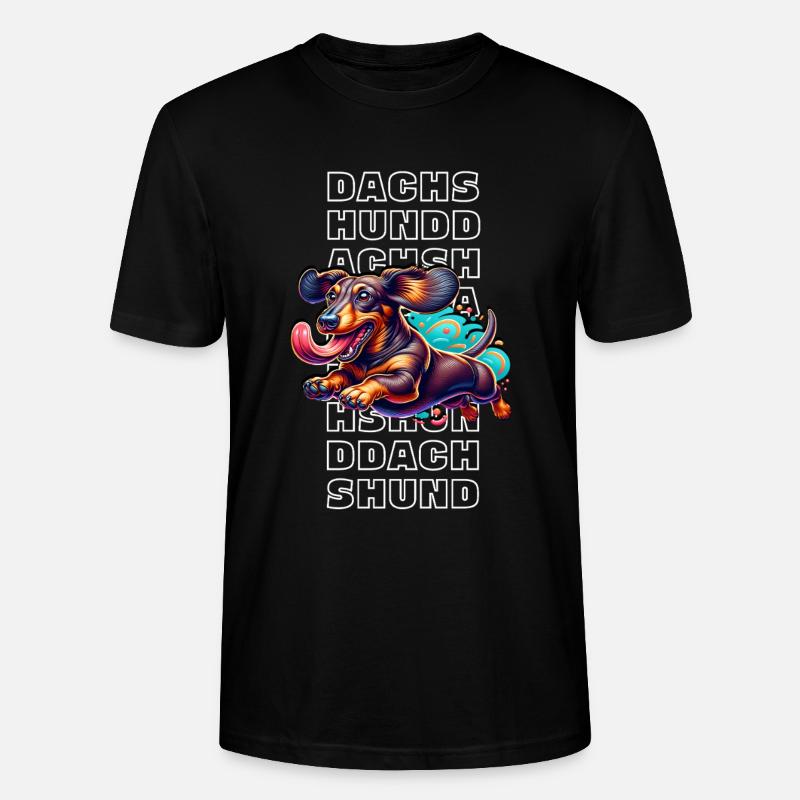 Dachshund - Stanley/Stella Unisex Bio-T-Shirt CRAFTER - Schwarz