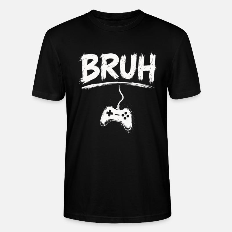 BRUH Gaming Controller Splash - Stanley/Stella Unisex Bio-T-Shirt CRAFTER - Schwarz