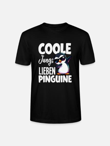 Coole Jungs lieben Pinguine Dabbing - Stanley/Stella Unisex Bio-T-Shirt CRAFTER - Schwarz