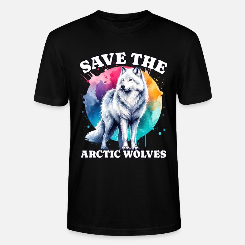 Polarwolf Sauve Arctic Wolf - T-shirt bio CRAFTER Stanley Stella Unisexe - noir