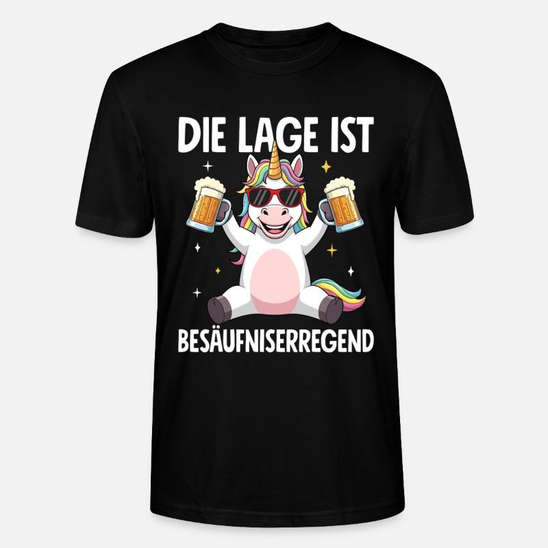 Die Lage Ist Besäufniserregend - Stanley/Stella Unisex Bio-T-Shirt CRAFTER - Schwarz