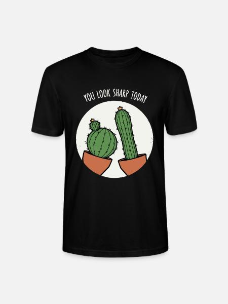 Cactus Wordplay - Stanley/Stella CRAFTER Unisex Organic T-Shirt - black