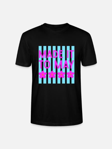 Atteignant May Floral Stripe - T-shirt bio CRAFTER Stanley Stella Unisexe - noir
