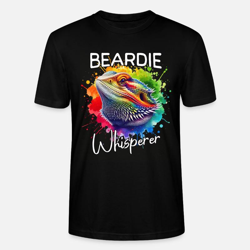 Le Chuchoteur de Dragon Barbu - T-shirt bio CRAFTER Stanley Stella Unisexe - noir