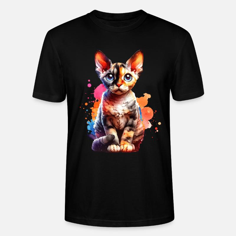 Cadeau Devon Rex - T-shirt bio CRAFTER Stanley Stella Unisexe - noir