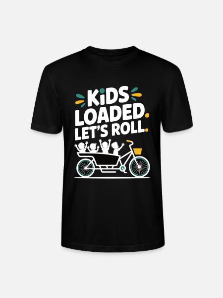 Vélo cargo Kids Loaded - T-shirt bio CRAFTER Stanley Stella Unisexe - noir