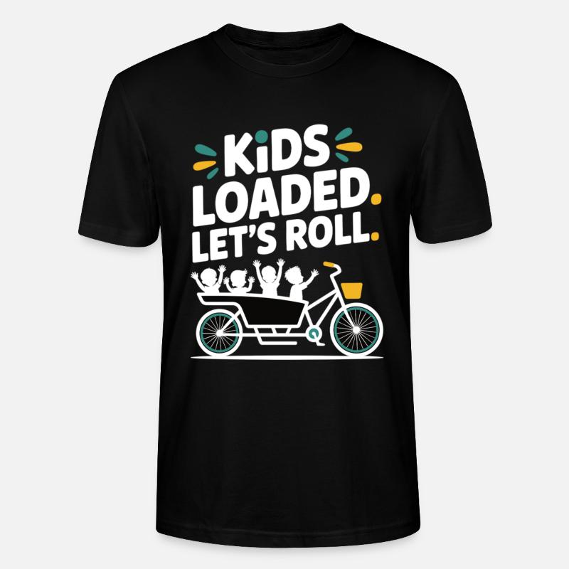 Kids Loaded Lets Roll Lastenrad - Stanley/Stella Unisex Bio-T-Shirt CRAFTER - Schwarz
